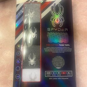 NEW 4 pack SPYDER Tank Tops Black White Gray L